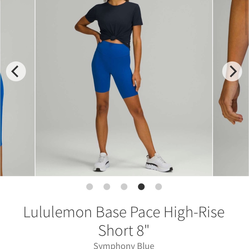 Lululemon Base Pace High Rise Shorts 8”
